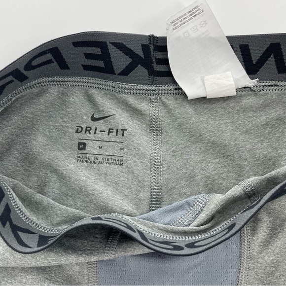 Men’s Nike Pro Dri Fit Grey Youth Training Tights Leggings Athletic Pants M - Picture 5 of 8